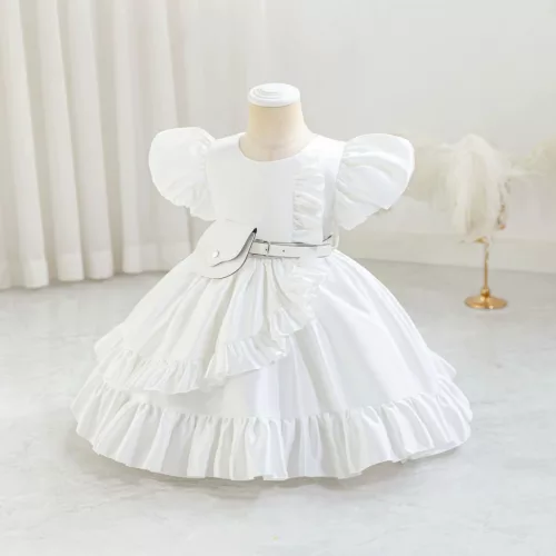 Rochie de ocazie pentru fetite 1-5 ani Kylie alba lungime medie