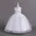 Rochie alba lunga cu stelute si broderie fete Mara 5-15 ani lunga fara maneci