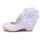 Pantofi fetite cu toc albi cu strasuri si floare mare Edeli 26-36