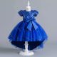 Rochie eleganta fete Corina 3-12 ani albastru cu trena
