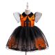 Rochita Haloween fetite portocaliu cu negru  3-12 ani model 5