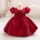 Rochita eleganta fetite Livet 0-3 ani bordo satin cu manecute