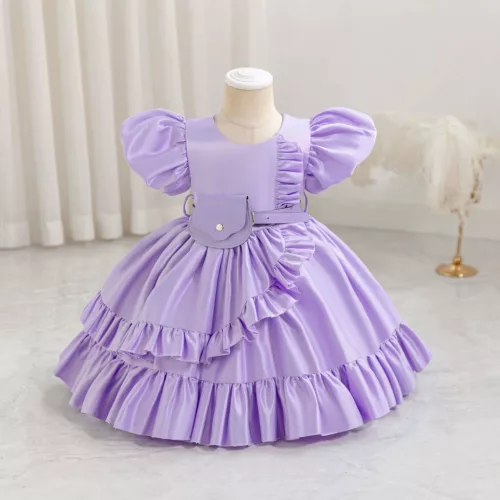 Rochie de ocazie pentru fetite 1-5 ani Kylie mov lungime medie 