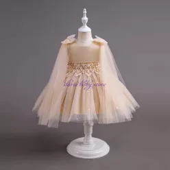 Rochita  Melody 3-12 ani crem lungime medie
