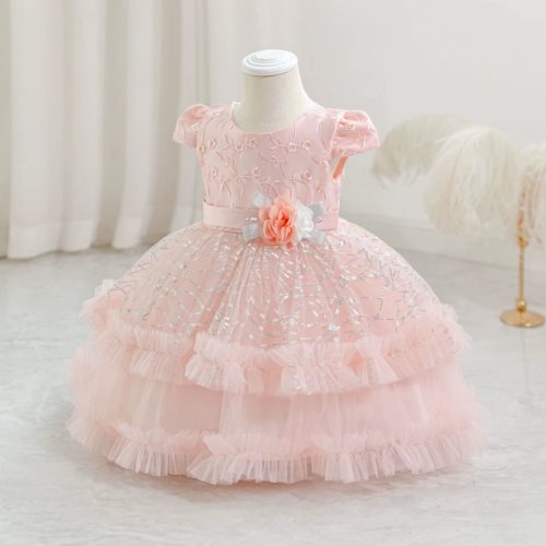 Rochita fetite eleganta roz deschis Caliope 1-5 ani
