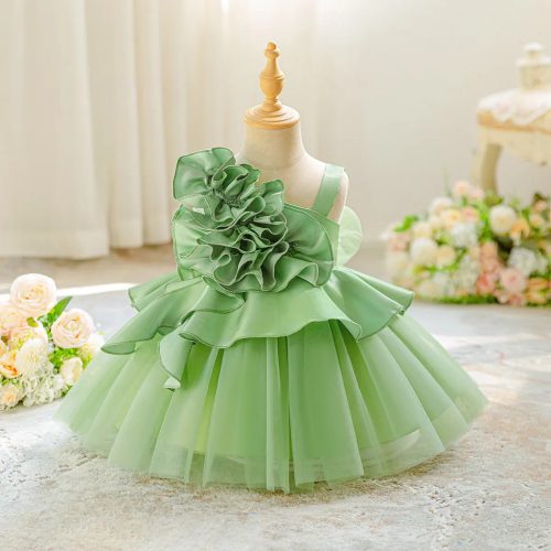 Rochita fetite eleganta verde Celine 0-4 ani