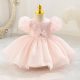 Rochite elegante fete Mika 0-4 ani roz deschis cu maneca scurta