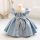Rochita eleganta fetite Livet 0-3 ani gri satin cu manecute