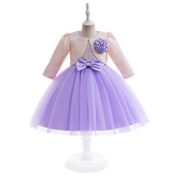 Rochita Angel 3-12 ani mov cu bolero inclus