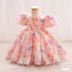 Rochita  Livia cu inimioare 1-6 ani roz lungime medie