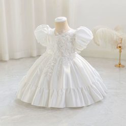 Rochie de ocazie pentru fetite 2-6 ani Lisa alba lungime medie