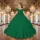 Rochita eleganta fetite verde Charlotte DELUXE lunga cu trena 2-12 ani