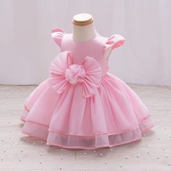   Rochita eleganta fetite roz deschis Amalia 1-7 ani lungime medie