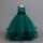 Rochie lunga de ocazie fete verde smarald Alessia 3-12 ani cu broderie si paiete