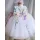 Rochita botez eleganta Astrid Deluxe Volume 0-12 ani alb cu fluture brodat si aplicatii IN STOC