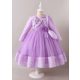 Rochita eleganta mov Marisa 3-12 ani cu bolero  maneca lunga si gentuta