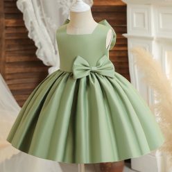 Rochita fetite eleganta verde Marvel 1-5 ani cu funda la spate
