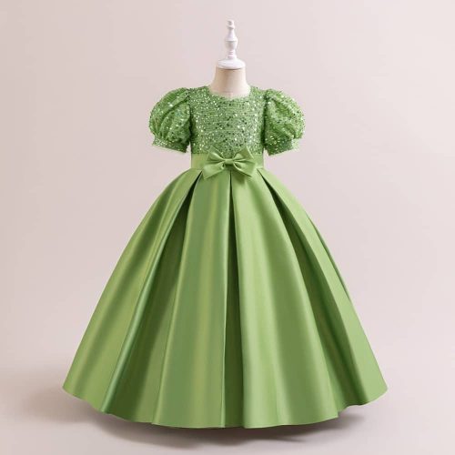Rochita Nalini 4-15 ani lunga verde olive IN STOC