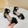 Sandale cu toc fetite negre Lorena 27-36 elegante