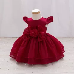 Rochita eleganta fetite bordo Amalia 1-7 ani lungime medie