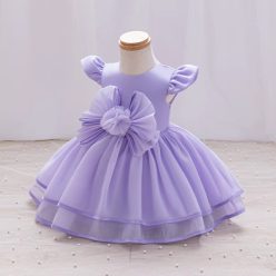 Rochita eleganta fetite lila Amalia 1-7 ani lungime medie